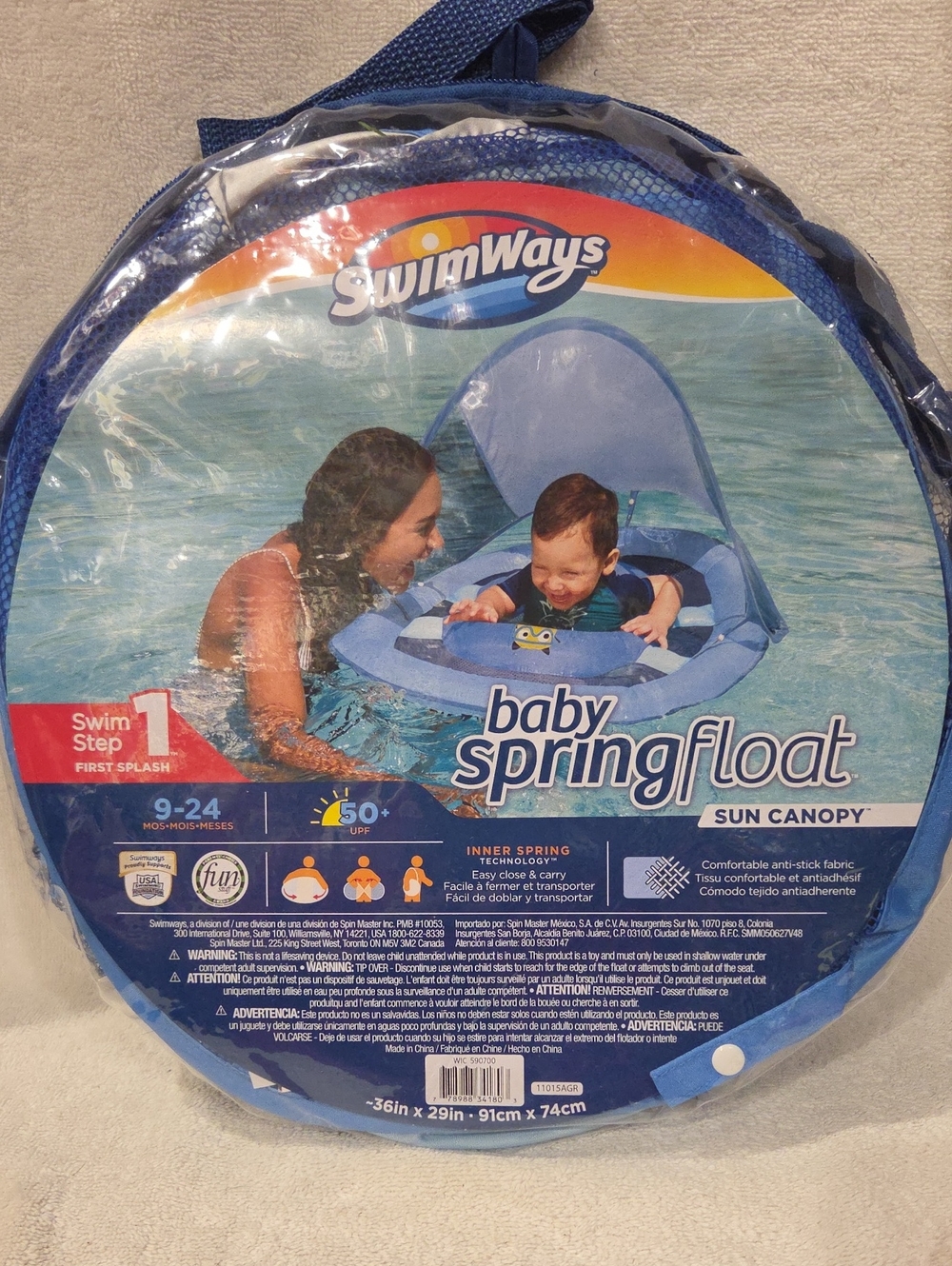 SWIMWAYS BABY SPRING FLOAT WITH CANOPY